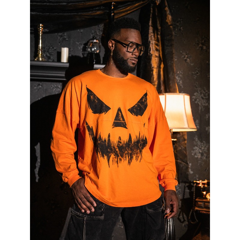 Halloween Pumpkin Ghost Face L - Blouse Off Shoulder review and price