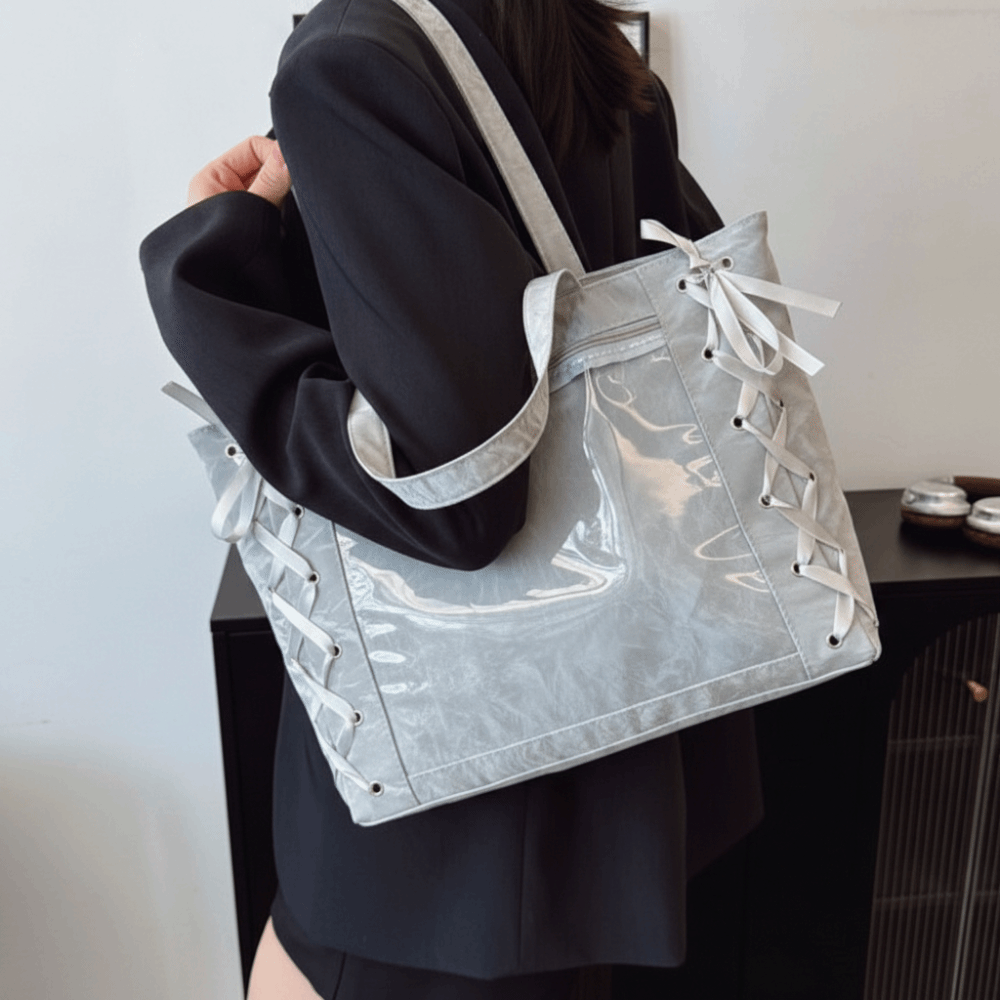 Lace-up Simple Itabag Badge Di - Tote Bag Beach review and price