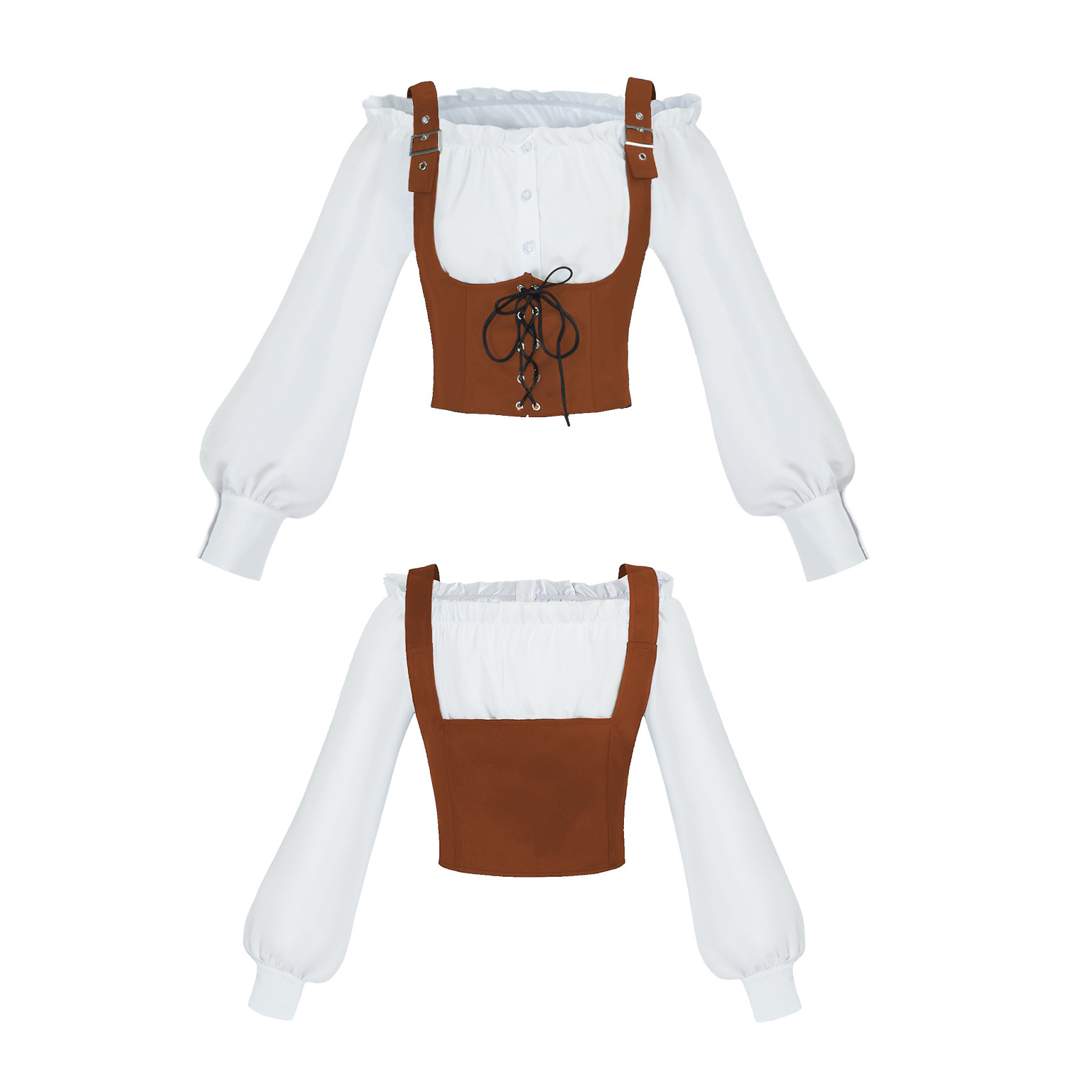Renaissance 2 Piece Costume Se - Blouse Off Shoulder review and price
