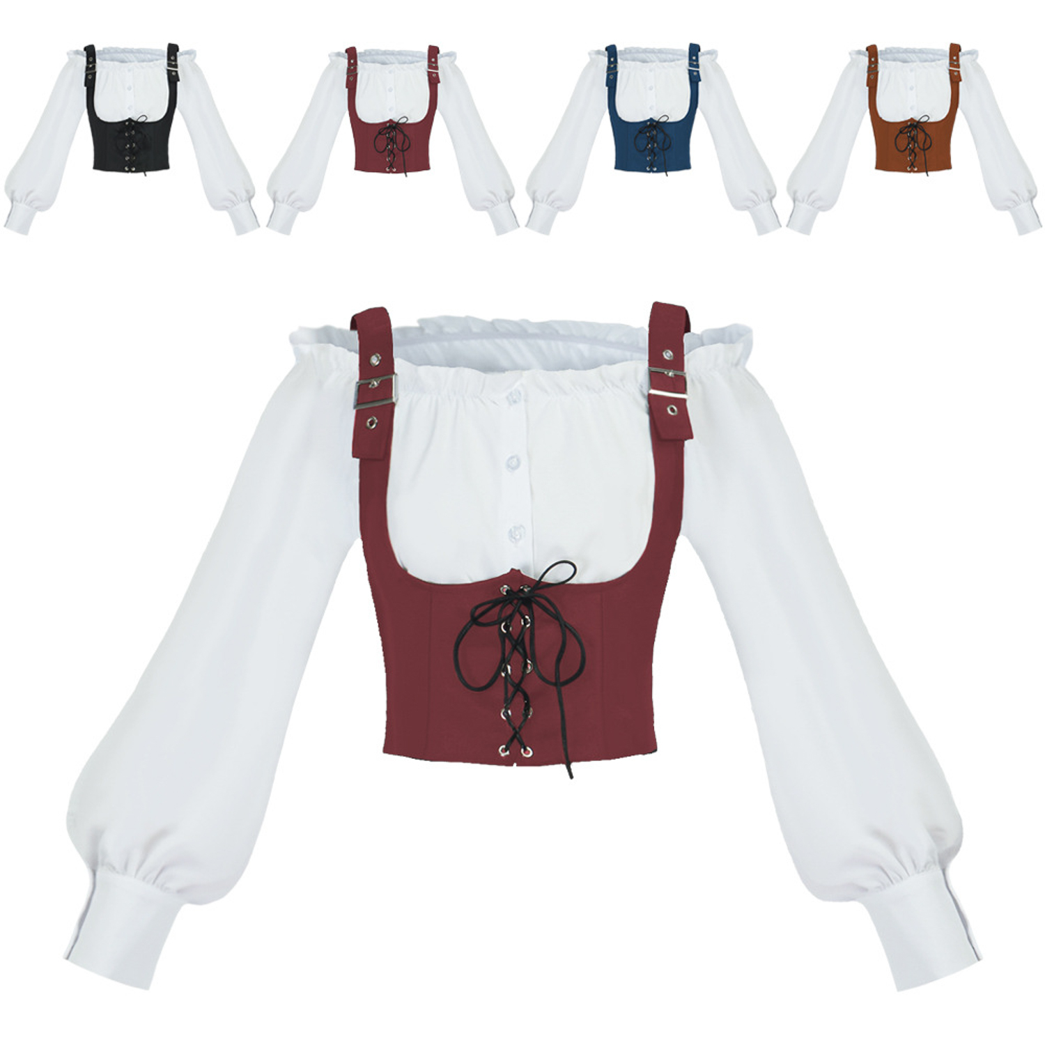 Renaissance 2 Piece Costume Se - Blouse Off Shoulder review and price