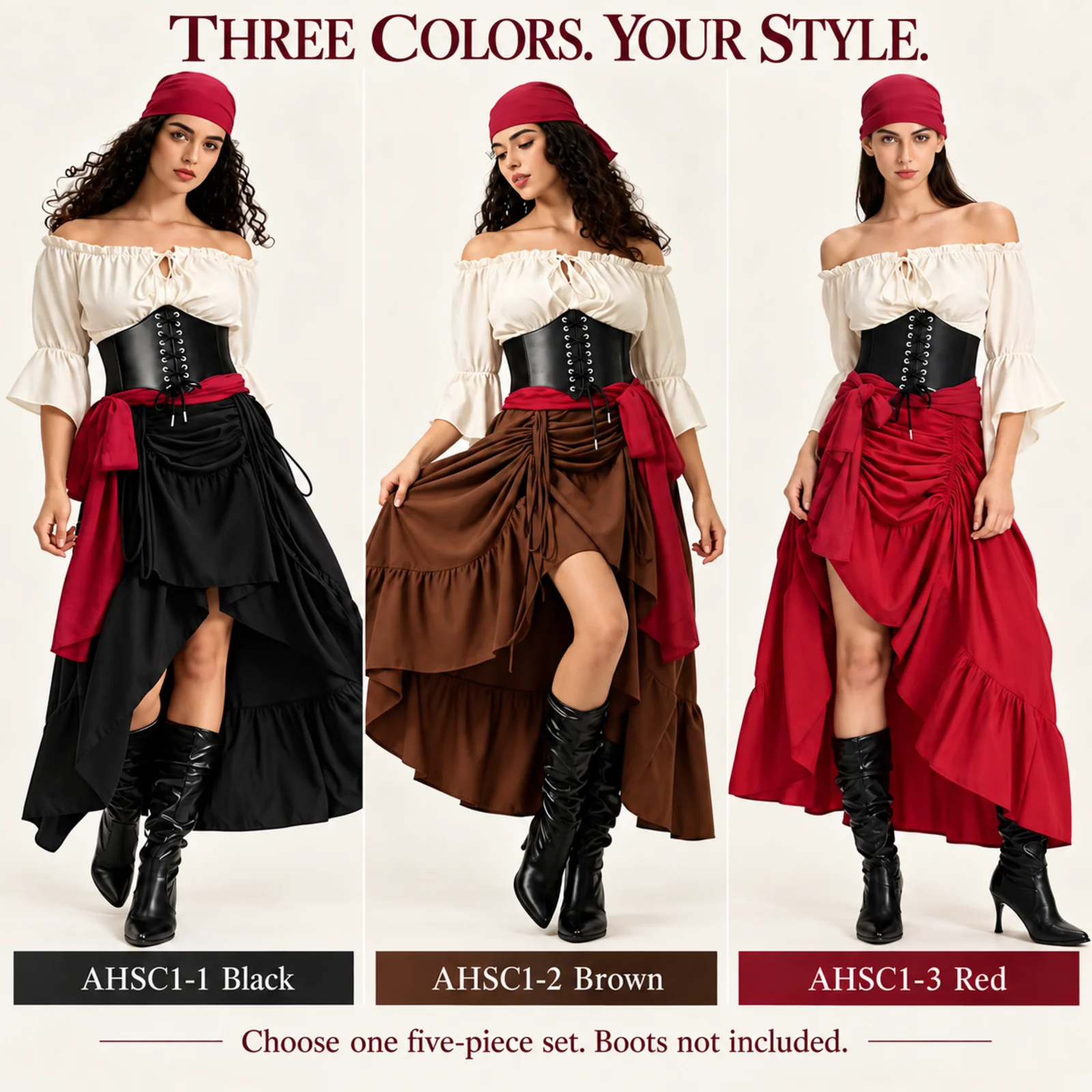 Women Pirate Costume Set Blous - Blouse Off Shoulder review and price