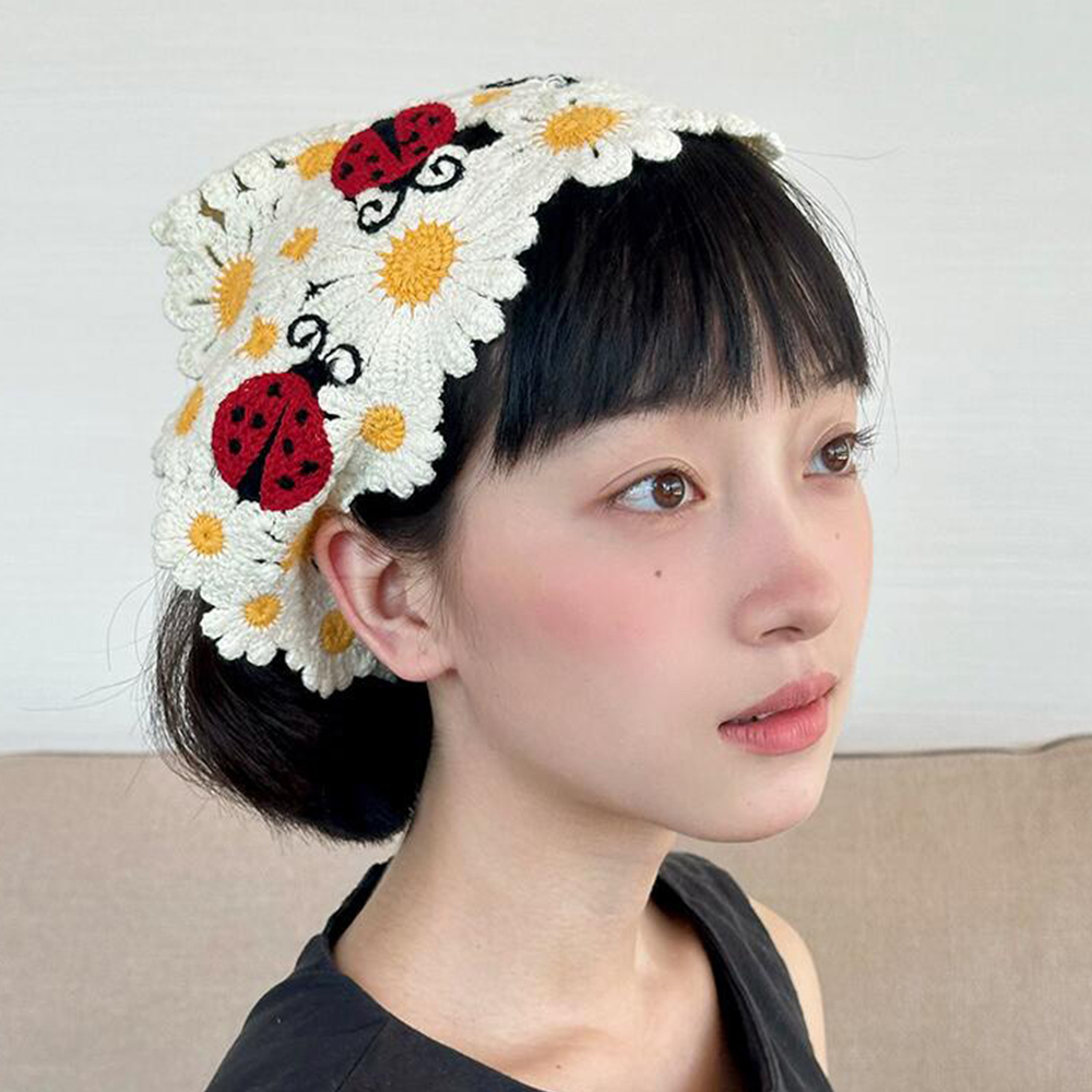 Korean Sweet Cute Handmade Cro - Headband Summer Knit review and price